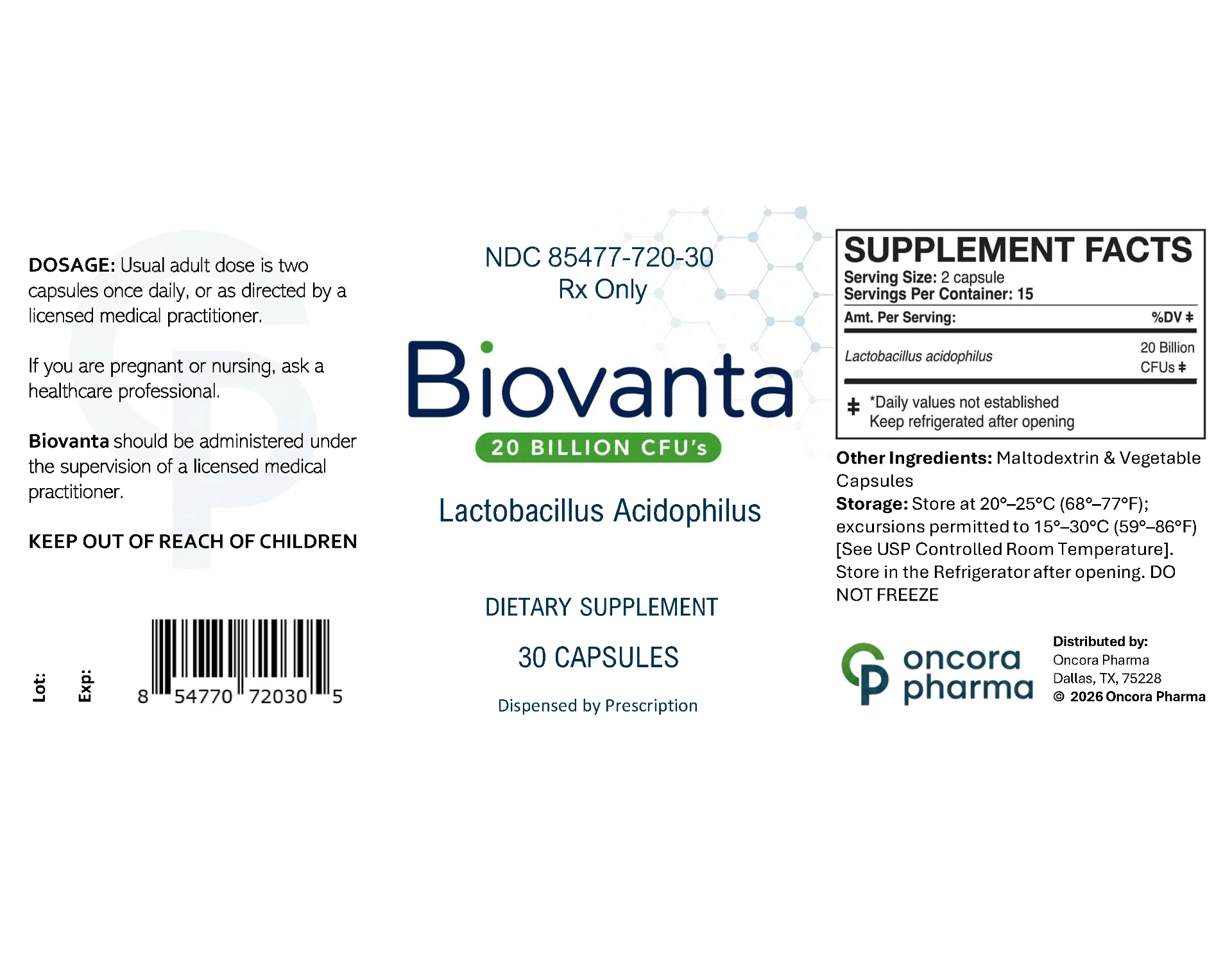 Prescribing label