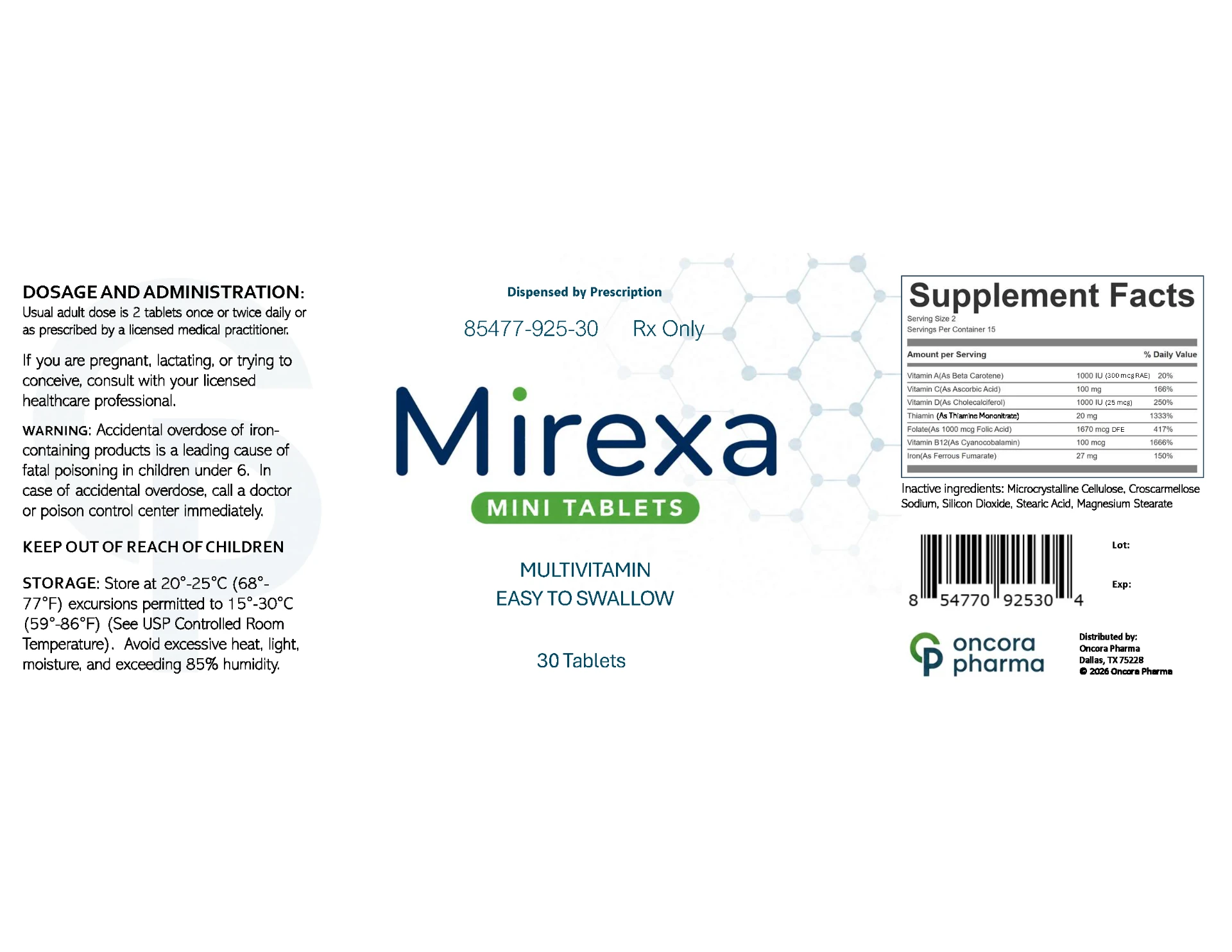 Prescribing label