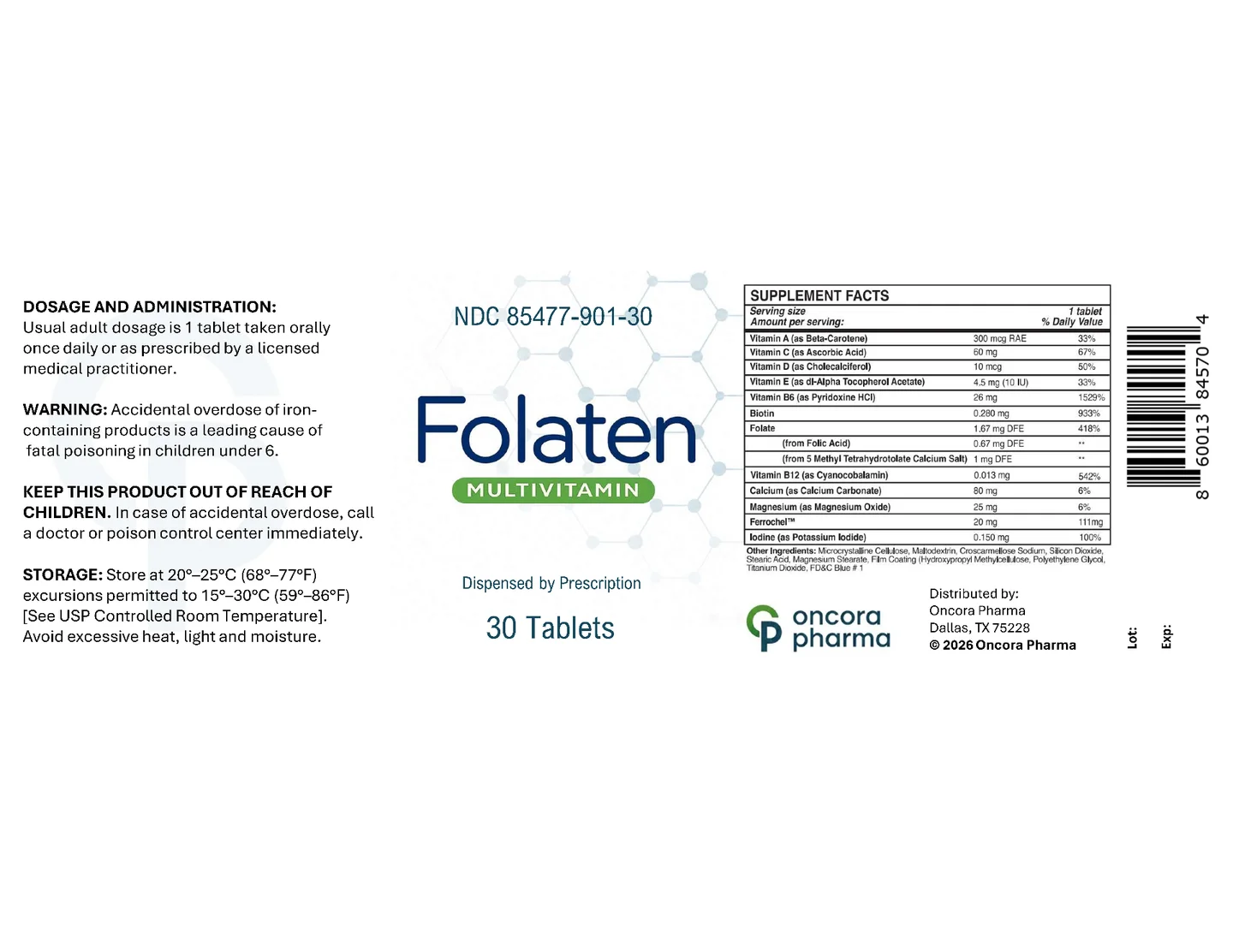 Prescribing label